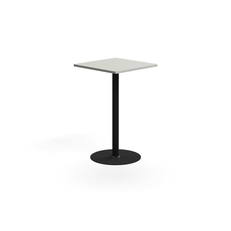 Levně Barový stůl VERTICUS, 700x700x1100 mm, světle šedá/černá