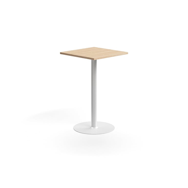 Levně Barový stůl VERTICUS, 700x700x1100 mm, dub/bílá