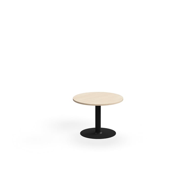 Levně Konferenční stolek ALVA, Ø700x500 mm, vysokotlaký laminát, černá/bříza