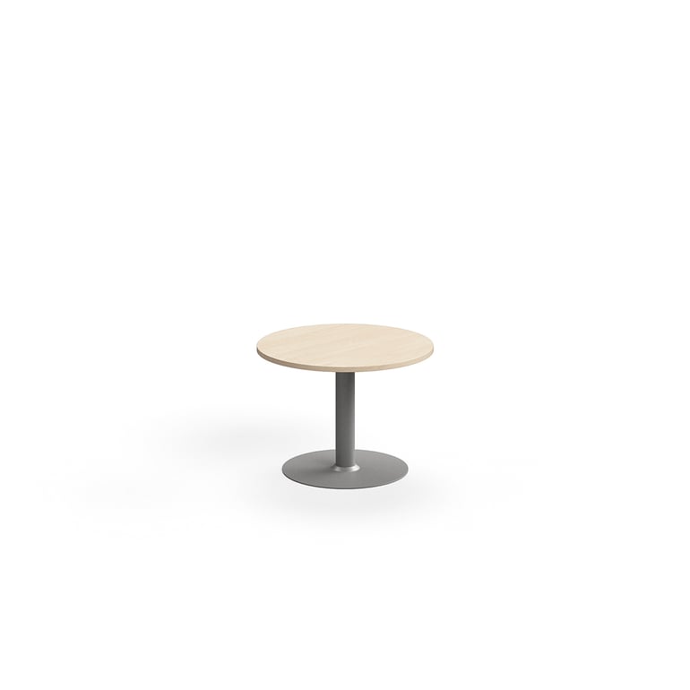 E-shop Konferenčný stolík ALVA, Ø700x500 mm, HPL, strieborná/breza