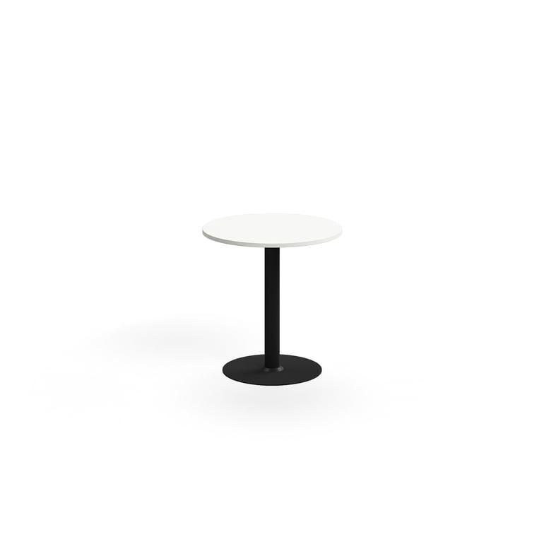 Levně Stůl ALVA, Ø700x720 mm, vysokotlaký laminát, černá/bílá