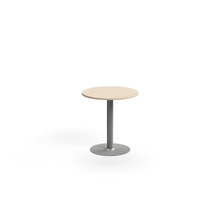 Levně Stůl ALVA, Ø700x720 mm, vysokotlaký laminát, stříbrná/bříza