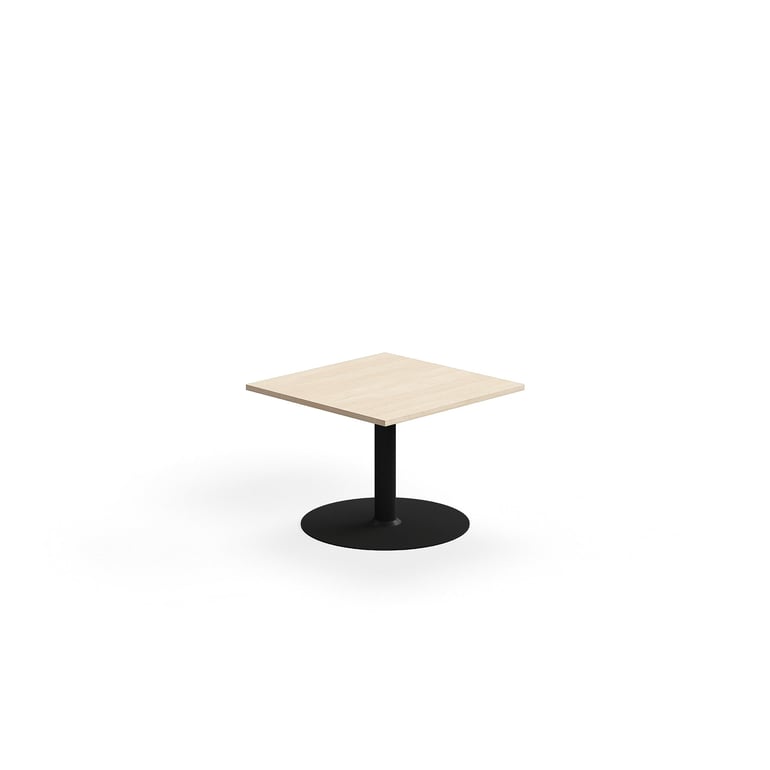 Levně Konferenční stolek ALVA, 700x700x500 mm, vysokotlaký laminát, černá/bříza