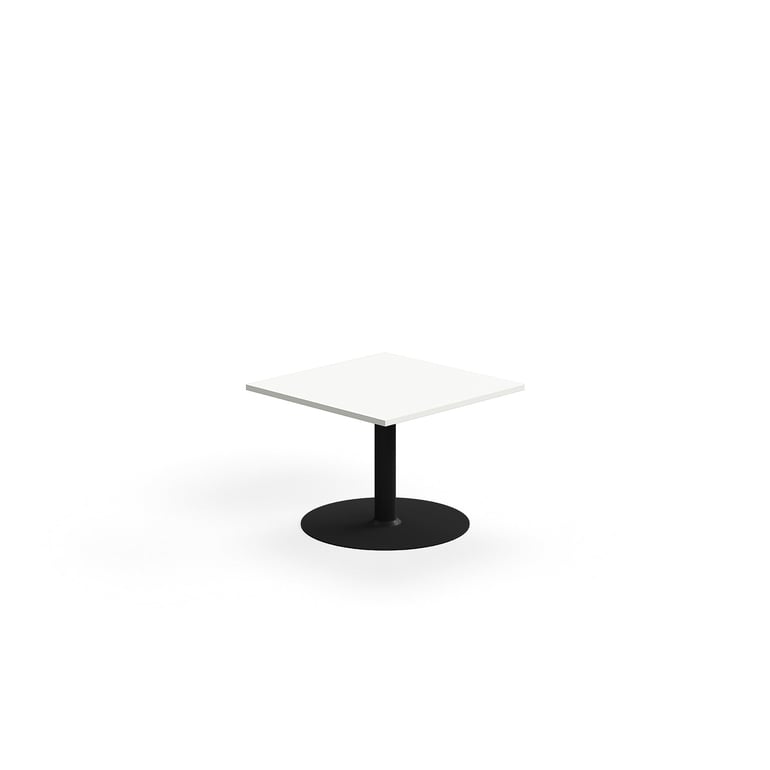 Levně Konferenční stolek ALVA, 700x700x500 mm, vysokotlaký laminát, černá/bílá