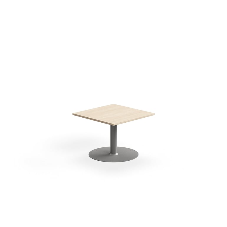 Levně Konferenční stolek ALVA, 700x700x500 mm, vysokotlaký laminát, stříbrná/bříza