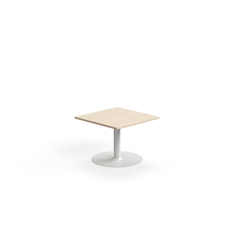Levně Konferenční stolek ALVA, 700x700x500 mm, vysokotlaký laminát, bílá/bříza