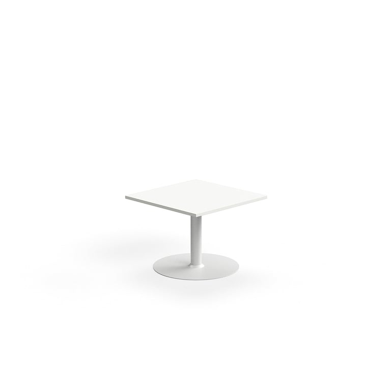 Levně Konferenční stolek ALVA, 700x700x500 mm, vysokotlaký laminát, bílá