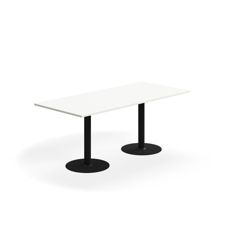 Levně Stůl ALVA, 1800x800x720 mm, vysokotlaký laminát, černá/bílá