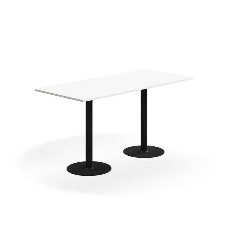 Levně Barový stůl ALVA, 1800x800x900 mm, vysokotlaký laminát, černá/bílá