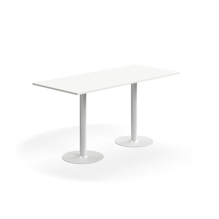 Levně Barový stůl ALVA, 1800x800x900 mm, vysokotlaký laminát, bílá