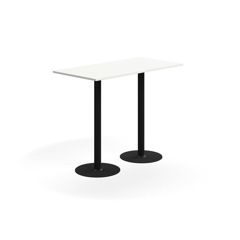 Levně Barový stůl ALVA, 1400x700x1100 mm, vysokotlaký laminát, černá/bílá