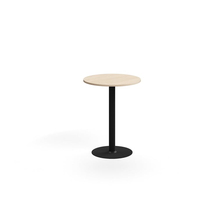 Levně Barový stůl ALVA, Ø700x900 mm, vysokotlaký laminát, černá/bříza