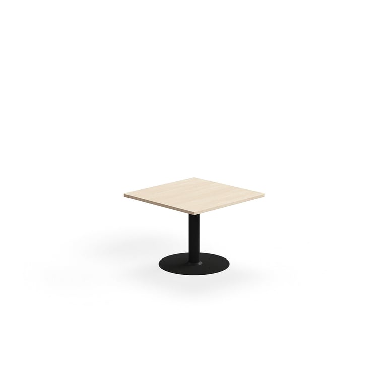 Levně Konferenční stolek ALVA, 700x700x500 mm, upevnitelný, vysokotlaký laminát, černá/bříza