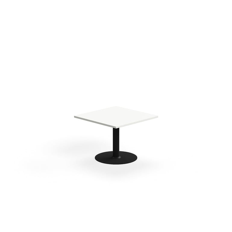 Levně Konferenční stolek ALVA, 700x700x500 mm, upevnitelný, vysokotlaký laminát, černá/bílá