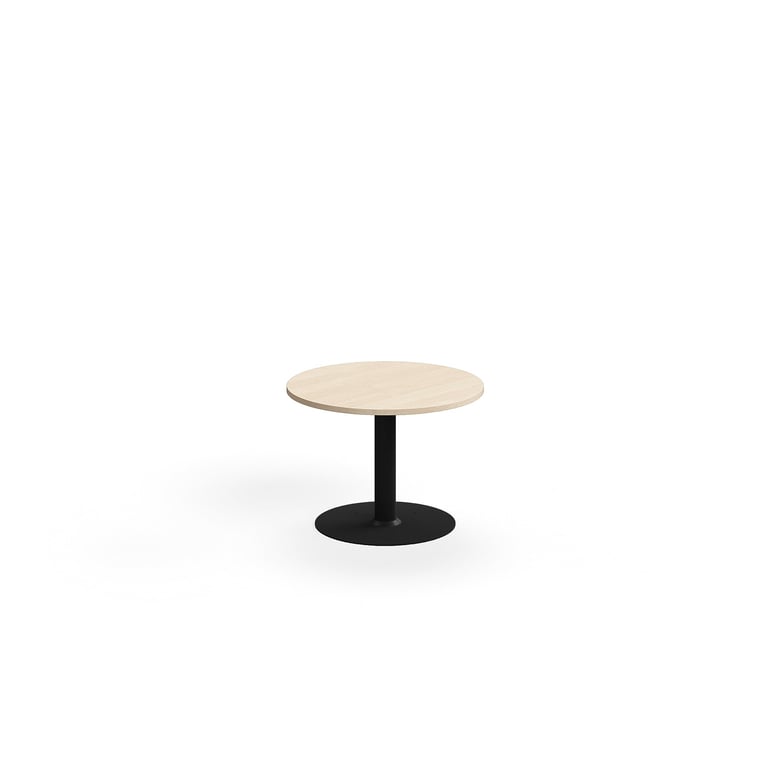 Levně Konferenční stolek ALVA, Ø700x500 mm, upevnitelný, vysokotlaký laminát, černá/bříza