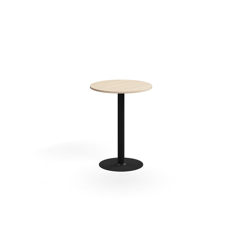 Levně Barový stůl ALVA, Ø700x900 mm, upevnitelný, vysokotlaký laminát, černá/bříza