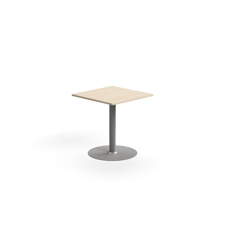 Levně Stůl ALVA, 700x700x720 mm, vysokotlaký laminát, stříbrná/bříza