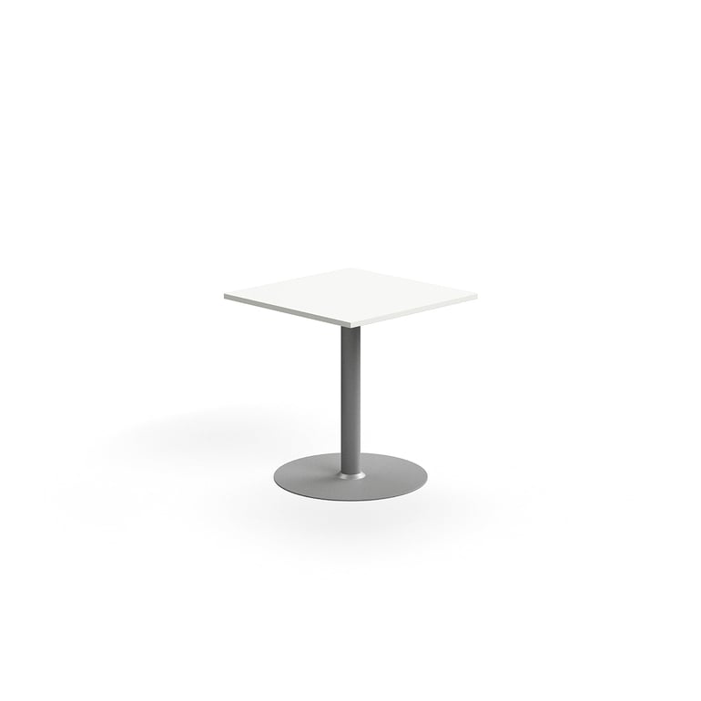 Levně Stůl ALVA, 700x700x720 mm, vysokotlaký laminát, stříbrná/bílá