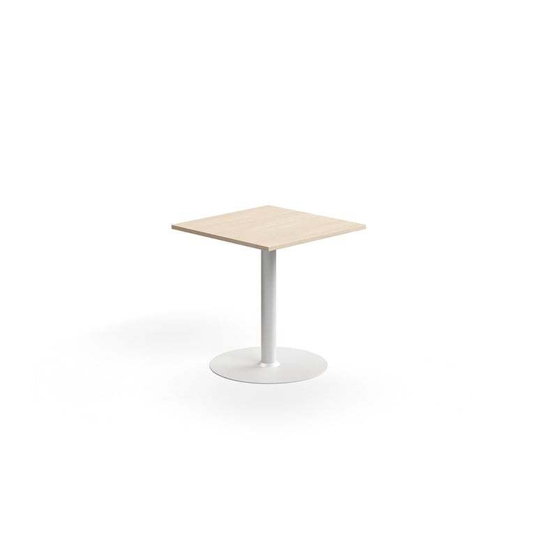 Levně Stůl ALVA, 700x700x720 mm, vysokotlaký laminát, bílá/bříza