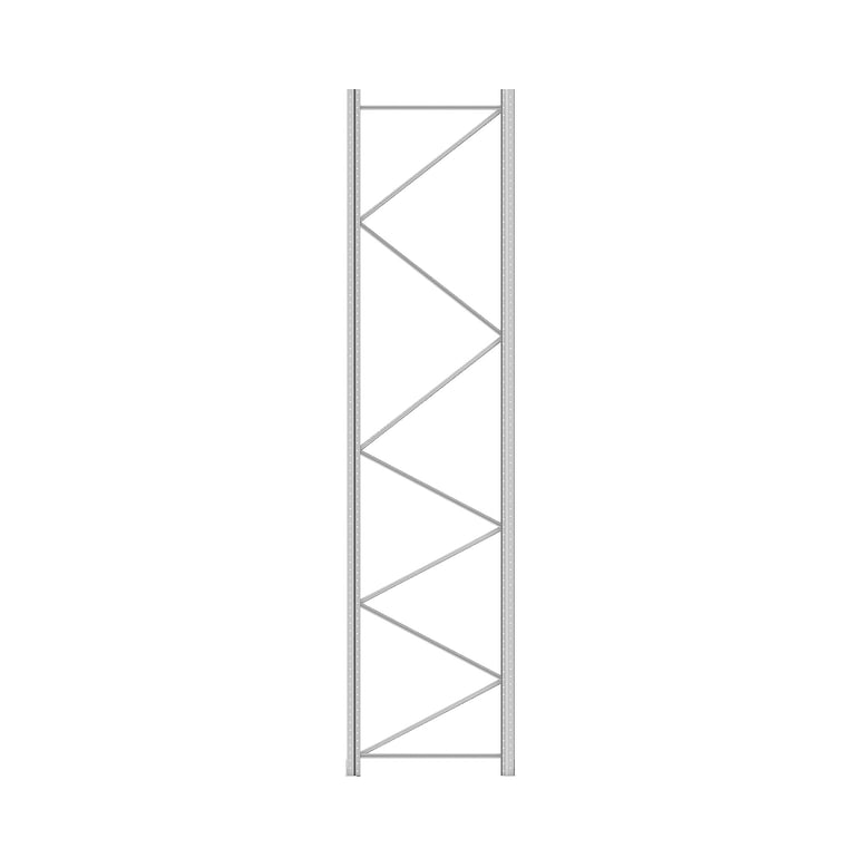 Nosný rám k paletovému regálu ULTIMATE, 4500x1100 mm, 12500 kg