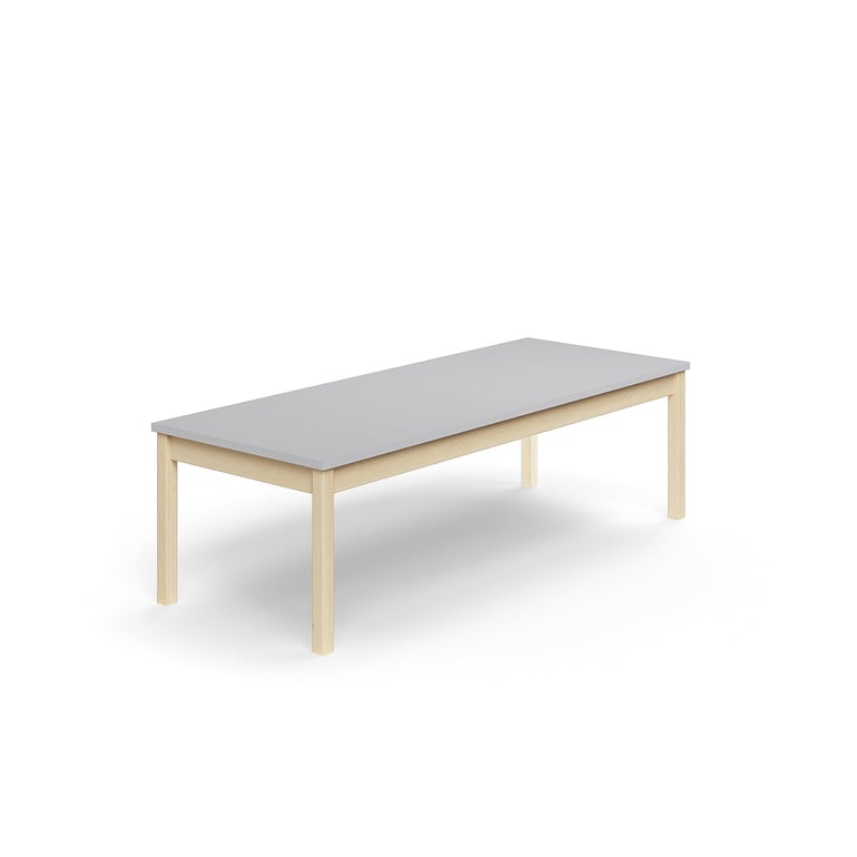 Levně Stůl DECIBEL, 1800x700x530 mm, akustická HPL deska, bříza/šedá