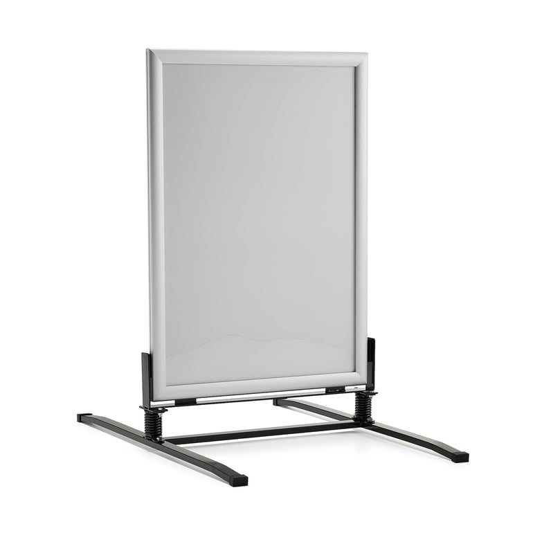 Levně Reklamní stojan, 700x1000 mm, hliníkově šedá