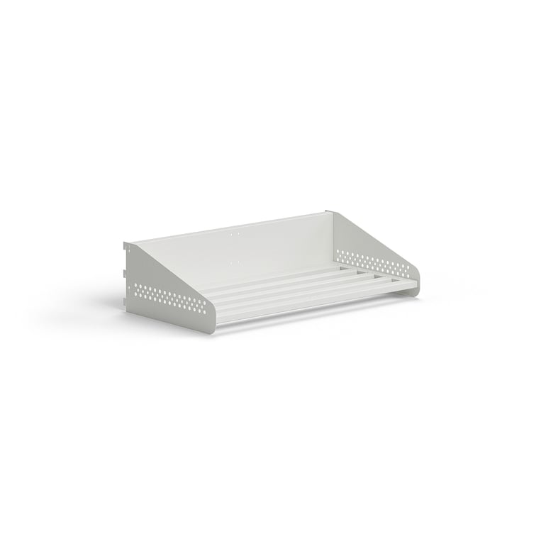 E-shop Polica na topánky ENTRY, bez prepážky, 600 mm, biela, RAL 9003