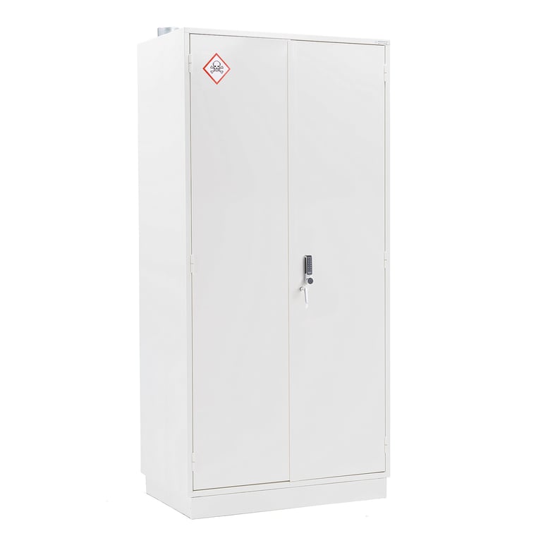 Ohňovzdorná skriňa na chemikálie s el. zámkom FORMULA, 2095x1000x450 mm
