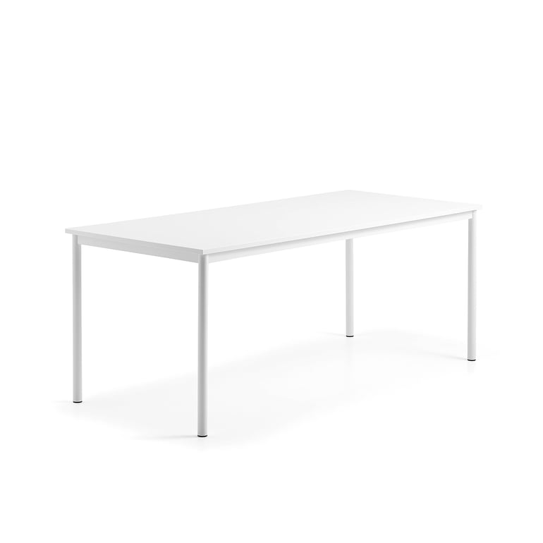 Levně Stůl BORÅS, 1800x800x720 mm, bílé nohy, whiteboard deska