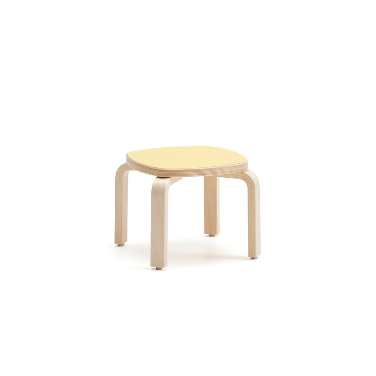 Levně Stolička VIDE, výška 260 mm, bříza/žlutá