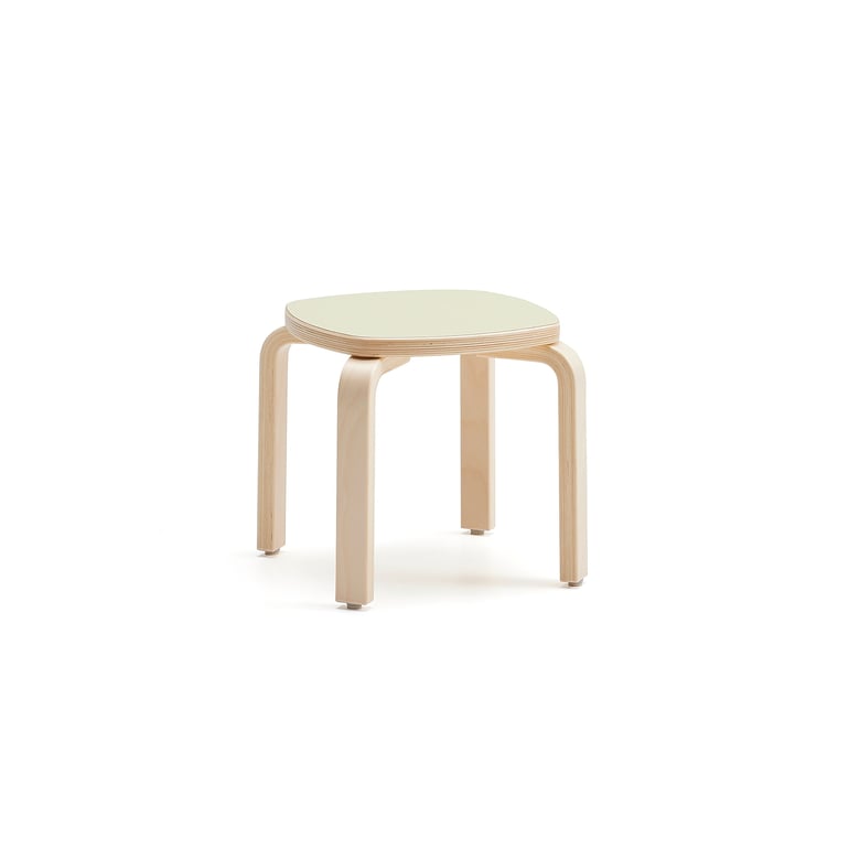 Levně Stolička VIDE, výška 310 mm, bříza/zelená