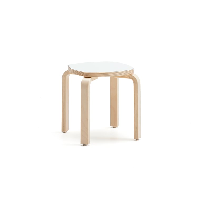 Levně Stolička VIDE, výška 350 mm, bříza/bílá