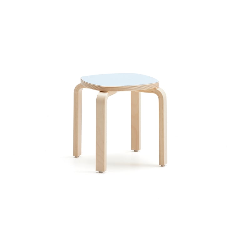 Levně Stolička VIDE, výška 350 mm, bříza/modrá
