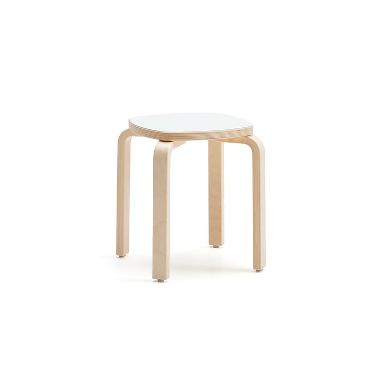 Levně Stolička VIDE, výška 380 mm, bříza/bílá