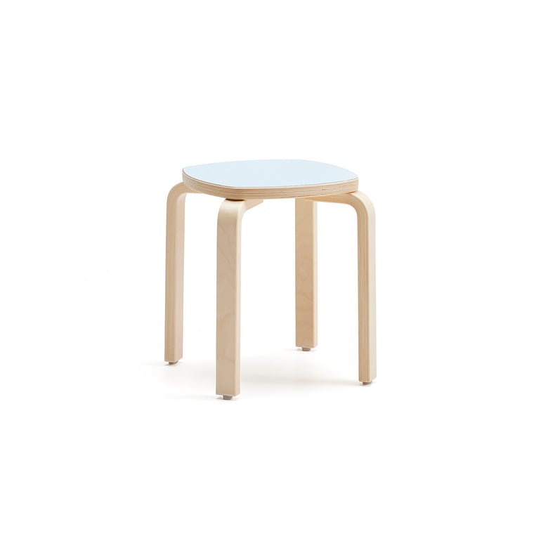 Levně Stolička VIDE, výška 380 mm, bříza/modrá