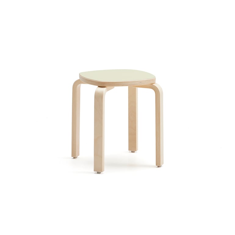 Levně Stolička VIDE, výška 380 mm, bříza/zelená