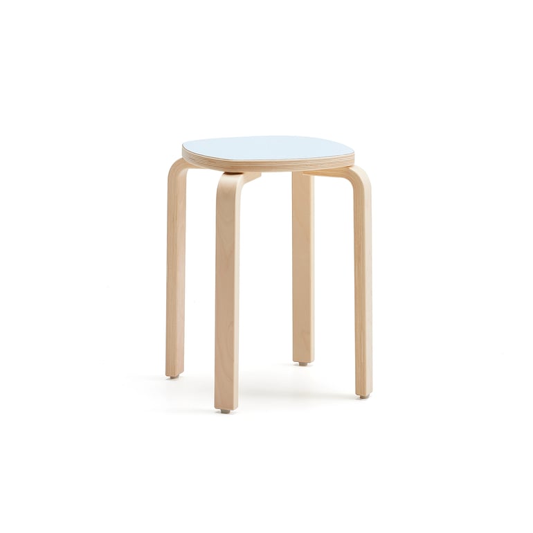 Levně Stolička VIDE, výška 460 mm, bříza/modrá