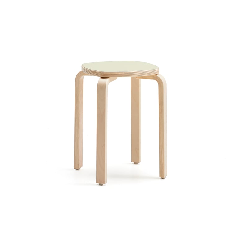 Levně Stolička VIDE, výška 460 mm, bříza/zelená
