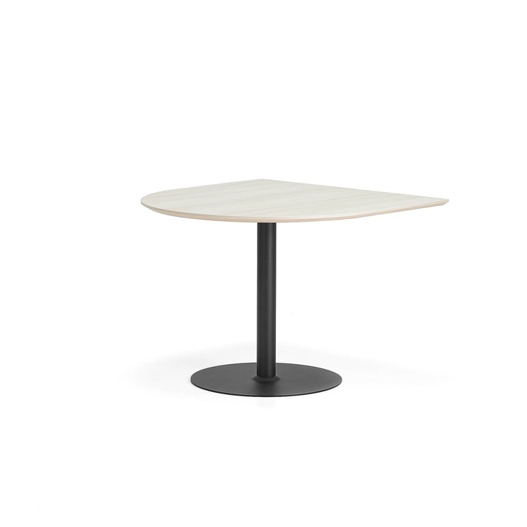 Levně Stůl METRIC, půloblouk, 1000x1000x720 mm, černá/jasan