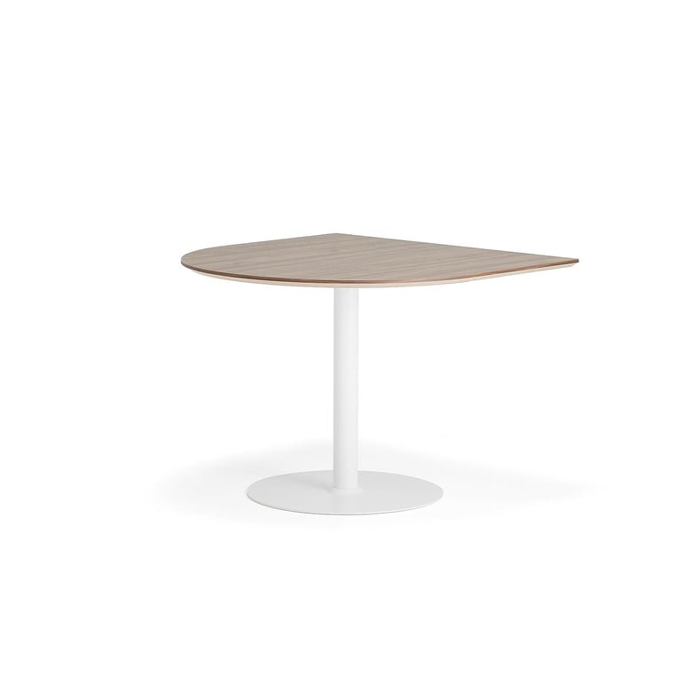 Levně Stůl METRIC, půloblouk, 1000x1000x720 mm, bílá/ořech