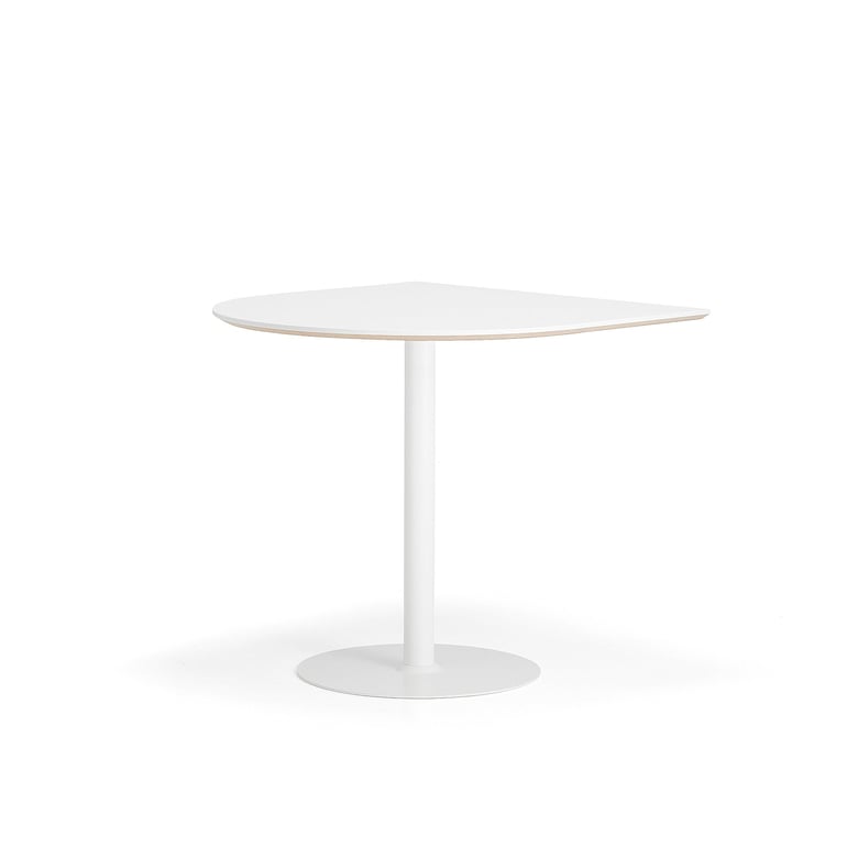 Levně Barový stůl METRIC, půloblouk, 1000x1000x900 mm, bílá