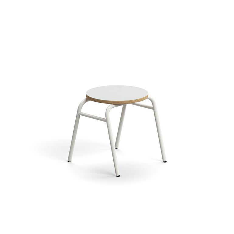 E-shop Stolička ALTUS, výška 380 mm, biela/šedá