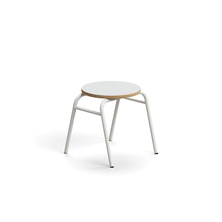 Levně Stolička ALTUS, výška 380 mm, bílá/šedá