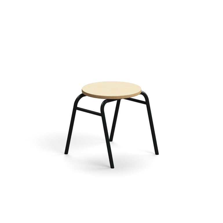 E-shop Stolička ALTUS, výška 380 mm, antracit/breza