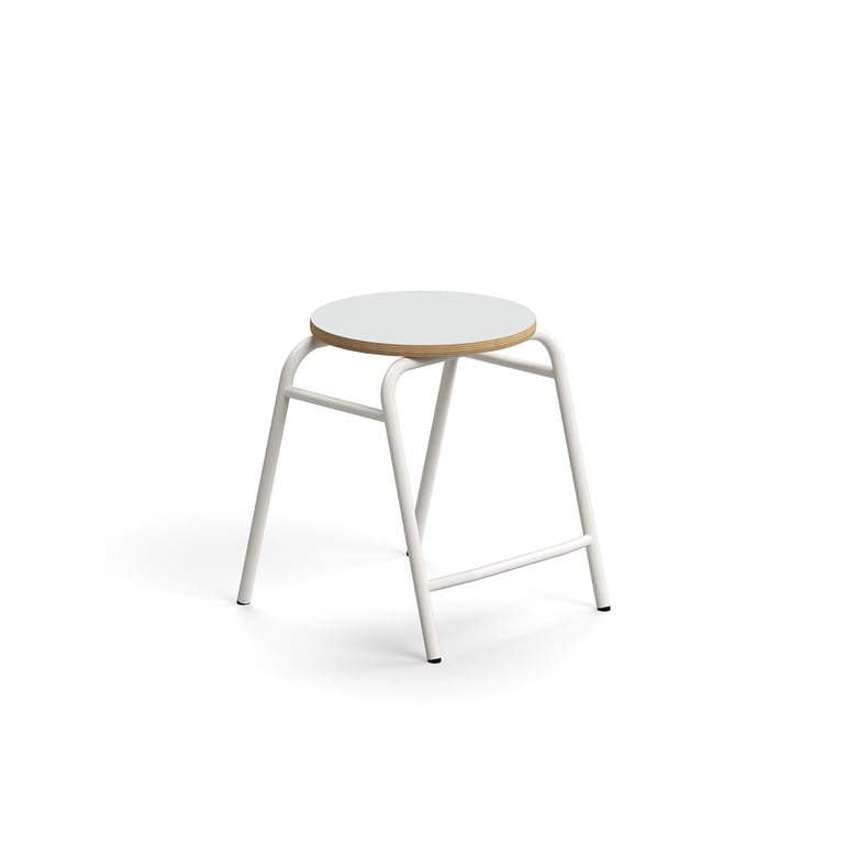 E-shop Stolička ALTUS, výška 440 mm, biela/šedá