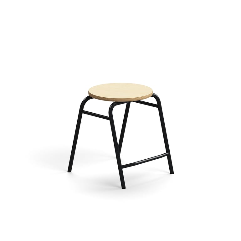 E-shop Stolička ALTUS, výška 440 mm, antracit/breza
