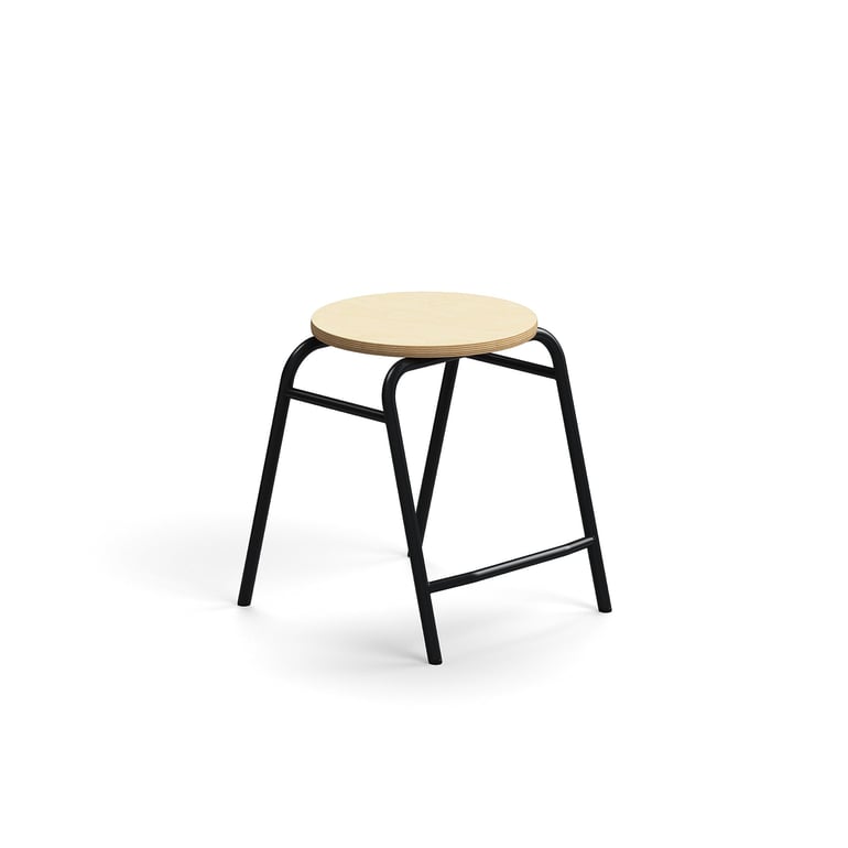 Levně Stolička ALTUS, výška 440 mm, antracitová/bříza