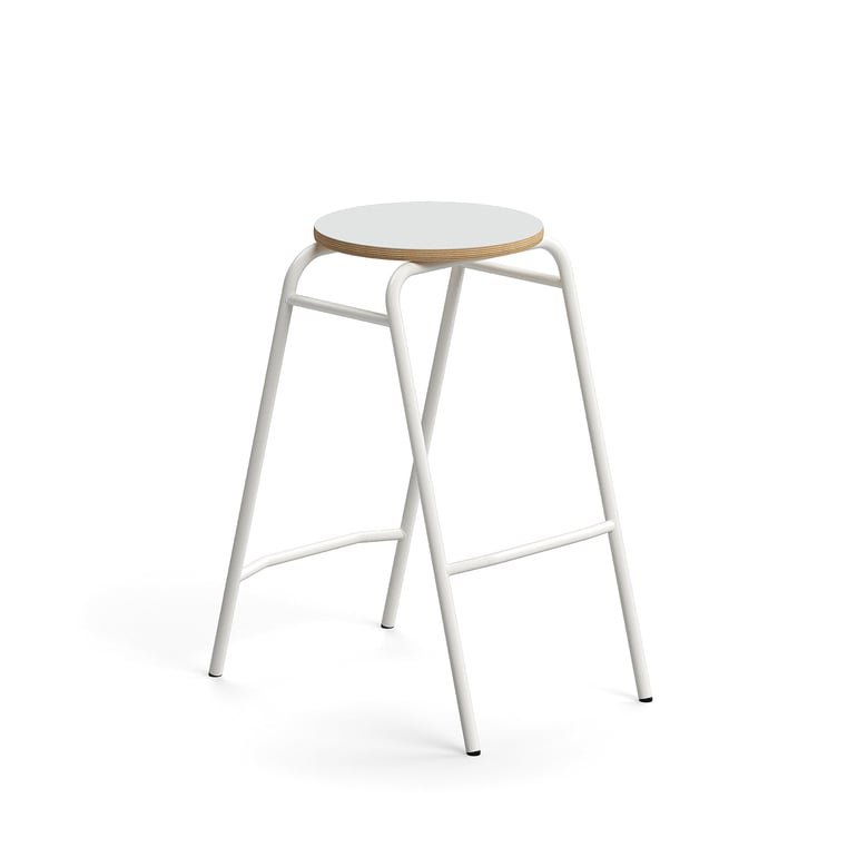 E-shop Barová stolička ALTUS, výška 690 mm, biela/šedá