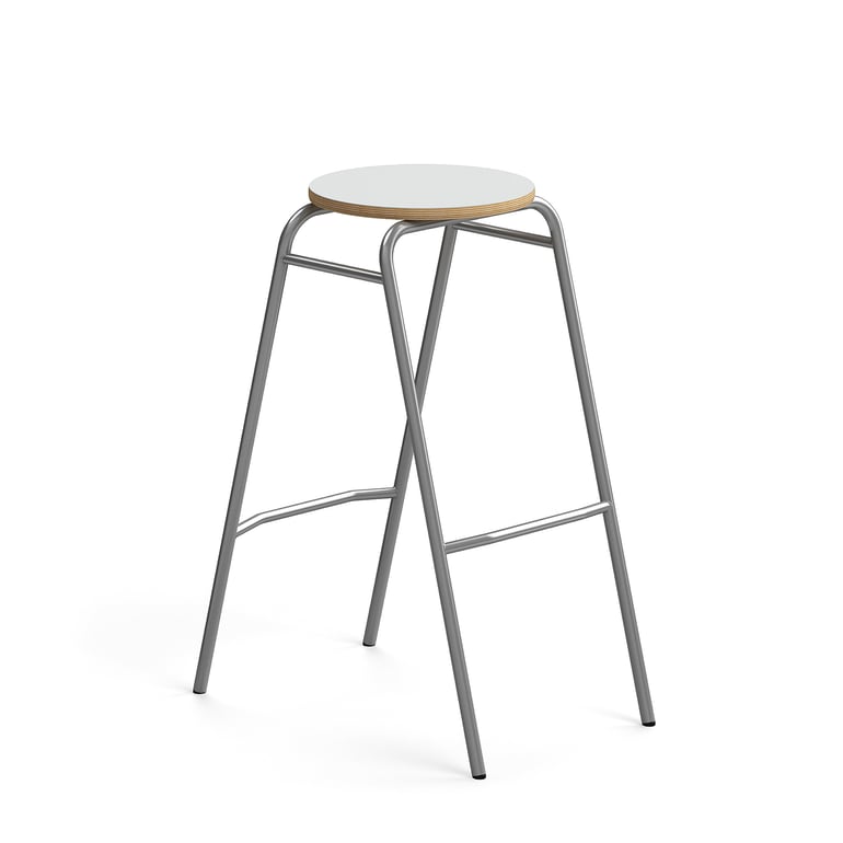 E-shop Barová stolička ALTUS, výška 790 mm, strieborná/šedá