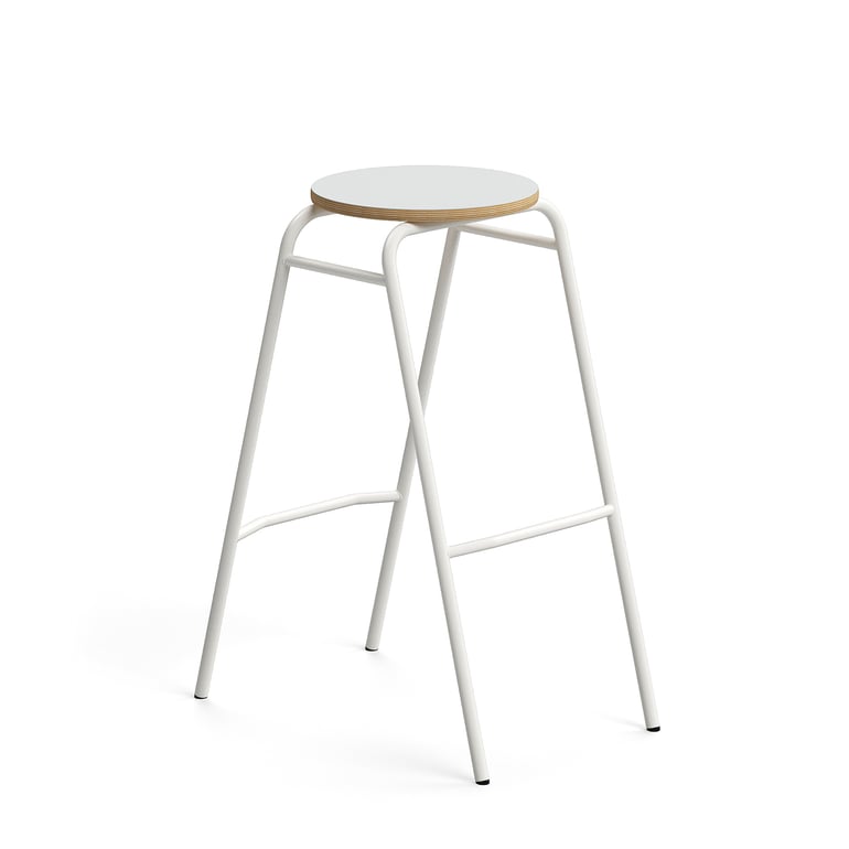 E-shop Barová stolička ALTUS, výška 790 mm, biela/šedá